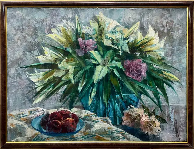 Белые лилии, 78,5 x 58,5 см