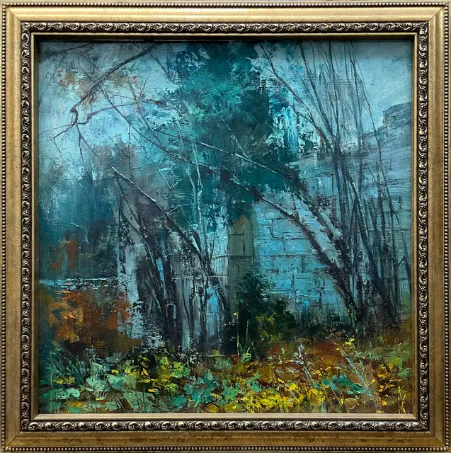 Старый двор, 60 x 60 см