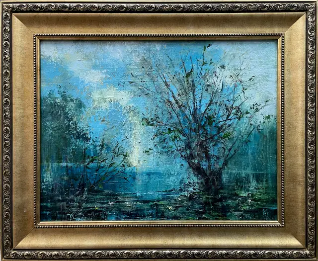 Синее дерево, 50 x 45 см